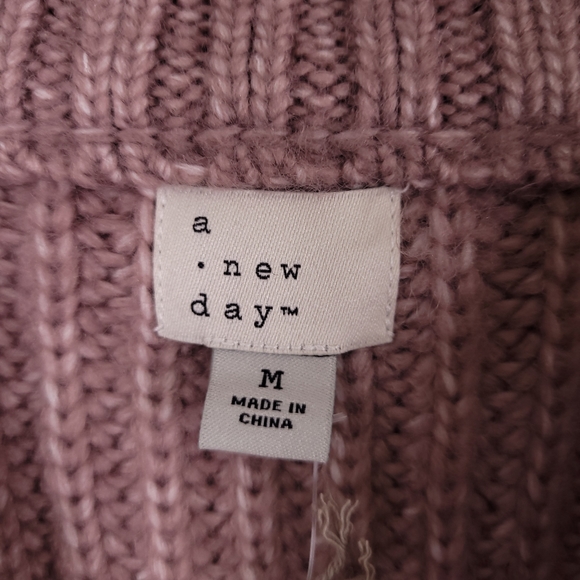 A New Day Crewneck Cable Stitch Pullover Sweater M - Picture 4 of 6